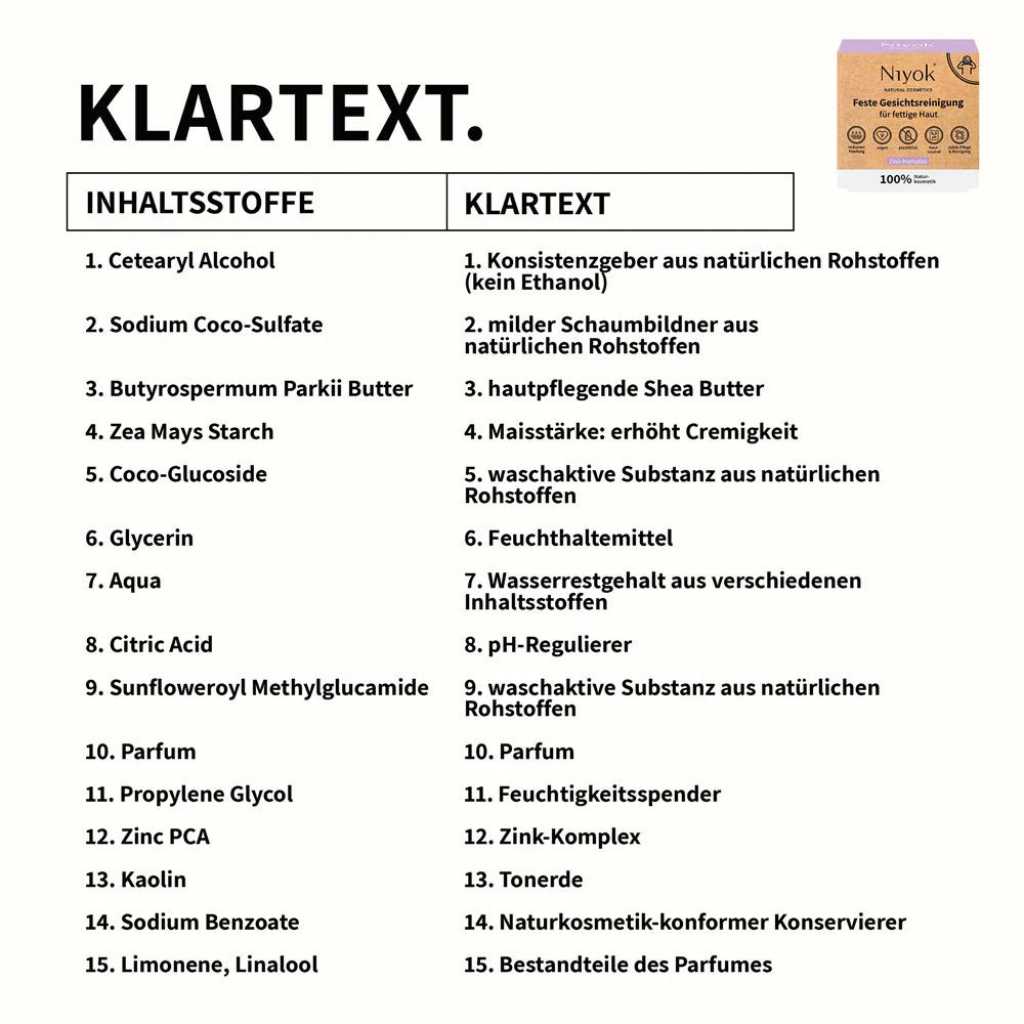 niyok feste gesichtsreinigung fettige haut vegan plastikfrei zero waste